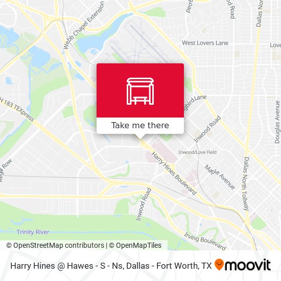 Harry Hines @ Hawes - S - Ns map