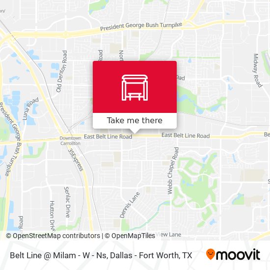 Belt Line @ Milam - W - Ns map