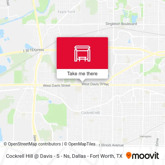 Cockrell Hill @ Davis - S - Ns map
