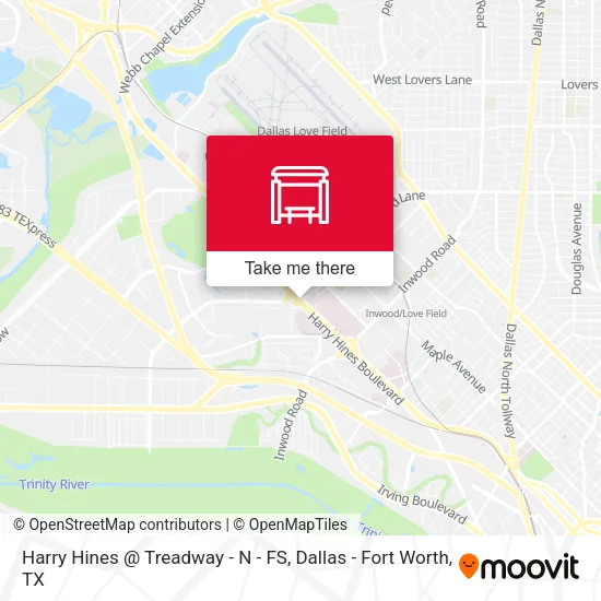 Harry Hines @ Treadway - N - FS map