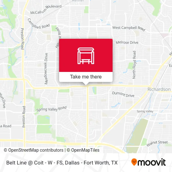 Belt Line @ Coit - W - FS map
