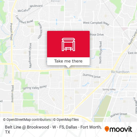 Belt Line @ Brookwood - W - FS map