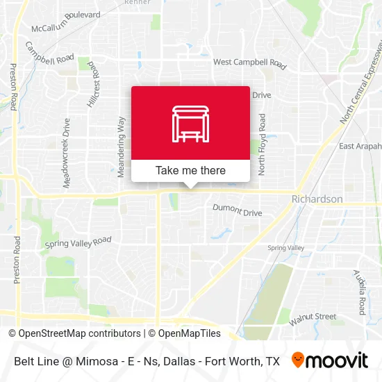 Belt Line @ Mimosa - E - Ns map