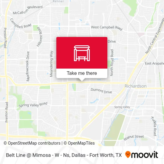 Belt Line @ Mimosa - W - Ns map