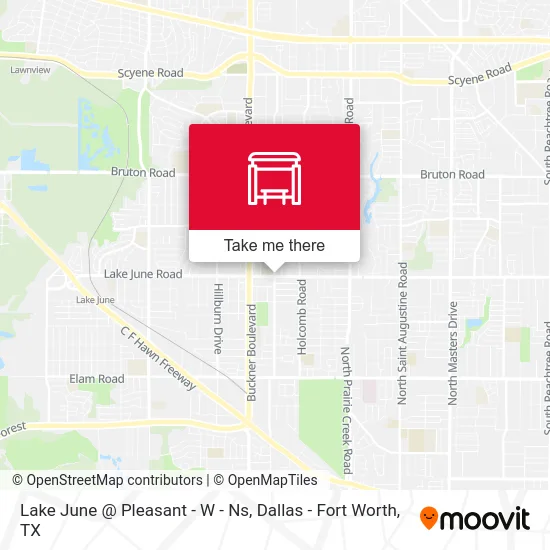 Lake June @ Pleasant - W - Ns map