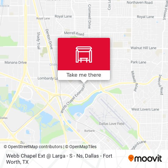 Webb Chapel Ext @ Larga - S - Ns map