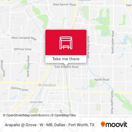 Arapaho @ Grove - W - MB map