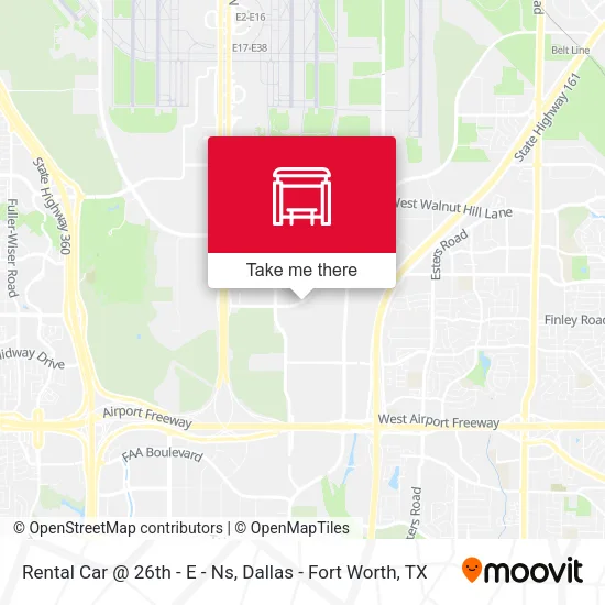 Rental Car @ 26th - E - Ns map