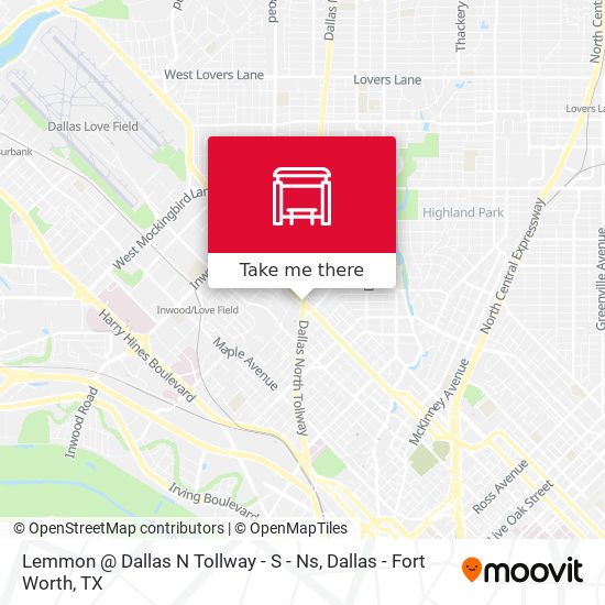 Lemmon @ Dallas N Tollway - S - Ns map