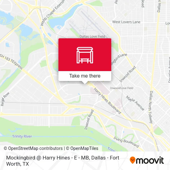 Mockingbird @ Harry Hines - E - MB map