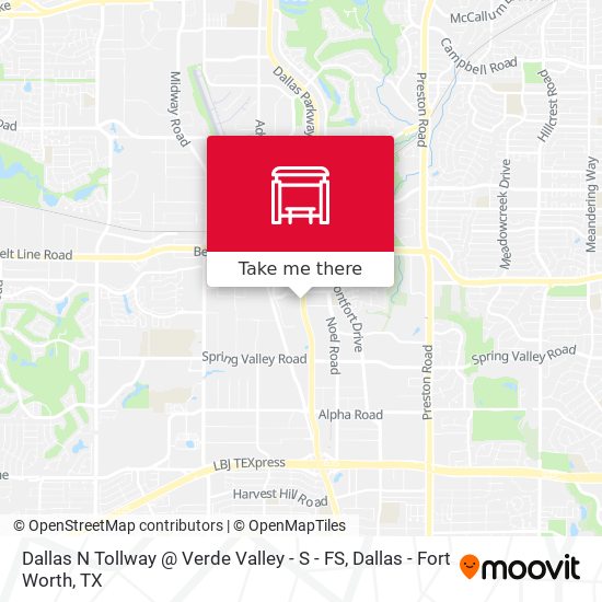 Mapa de Dallas N Tollway @ Verde Valley - S - FS