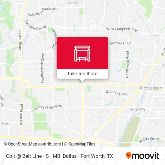 Coit @ Belt Line - S - MB map