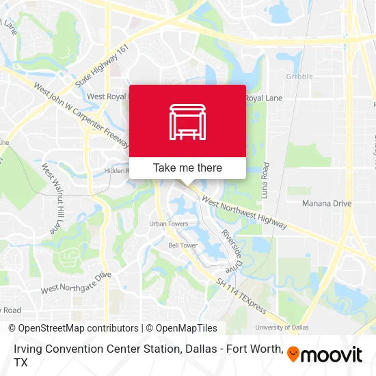 Mapa de Irving Convention Center Station