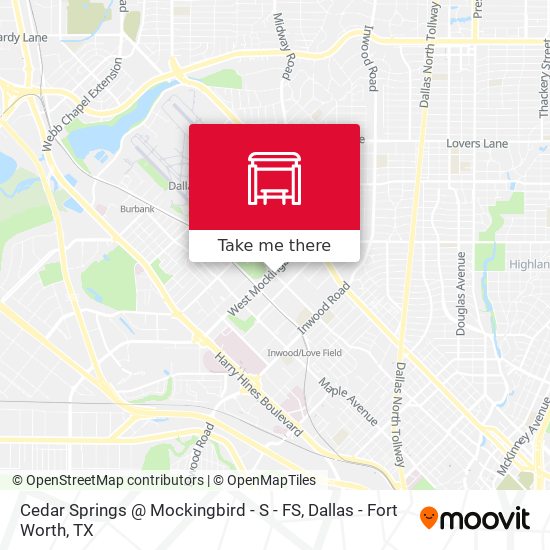 Cedar Springs @ Mockingbird - S - FS map