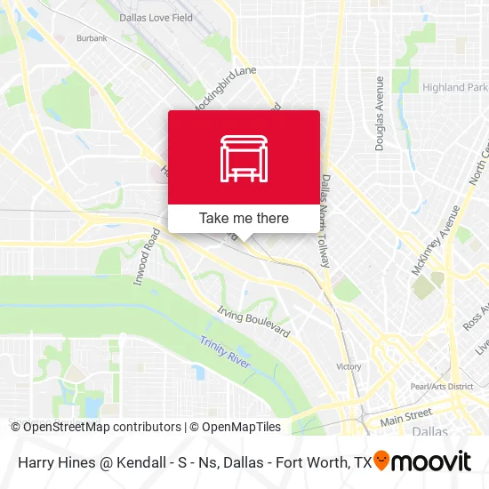 Harry Hines @ Kendall - S - Ns map