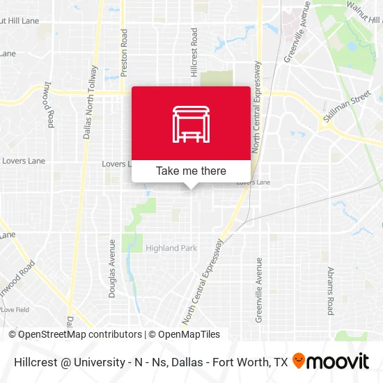 Hillcrest @ University - N - Ns map