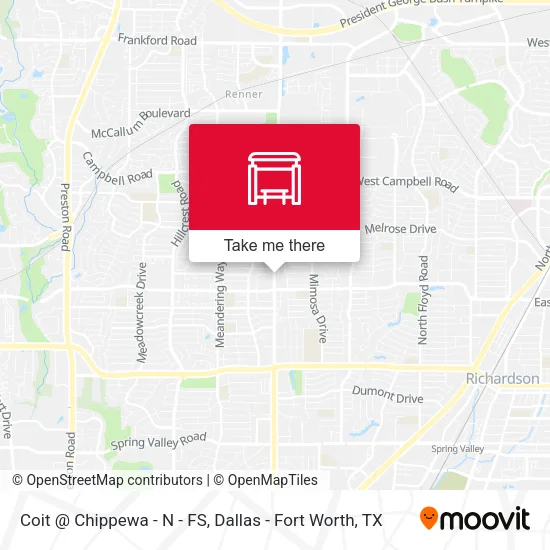 Coit @ Chippewa - N - FS map