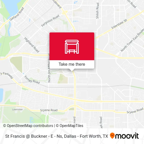 St Francis @ Buckner - E - Ns map