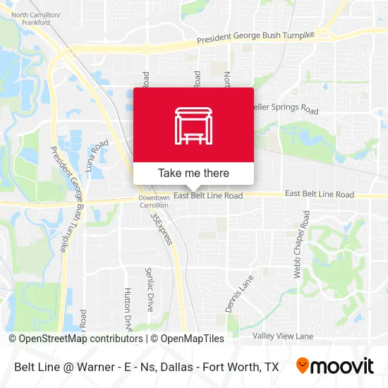 Belt Line @ Warner - E - Ns map