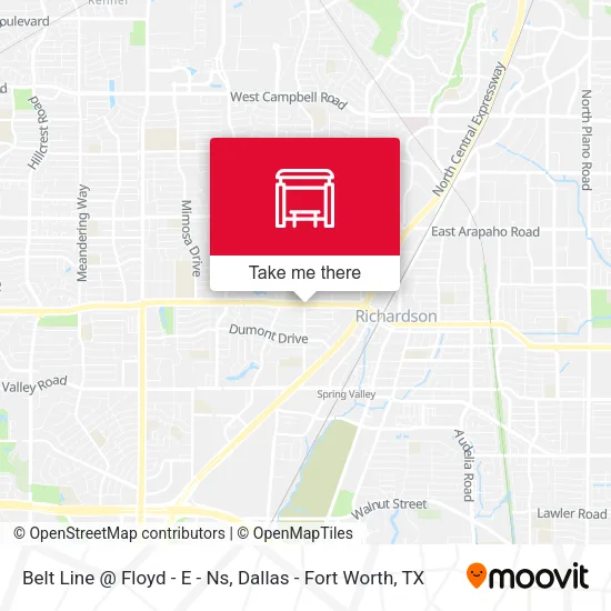 Belt Line @ Floyd - E - Ns map