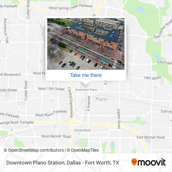 Downtown Plano Station map
