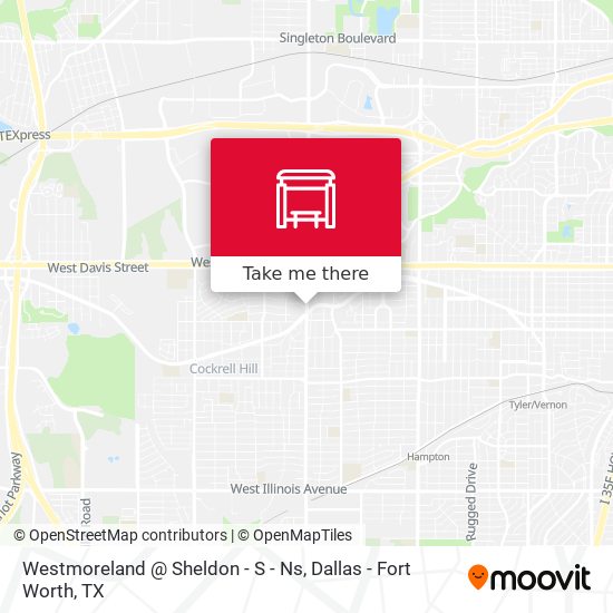 Westmoreland @ Sheldon - S - Ns map