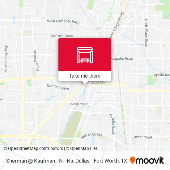 Sherman @ Kaufman - N - Ns map