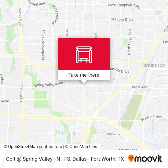 Coit @ Spring Valley - N - FS map