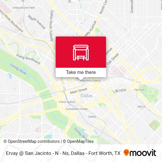 Ervay @ San Jacinto - N - Ns map