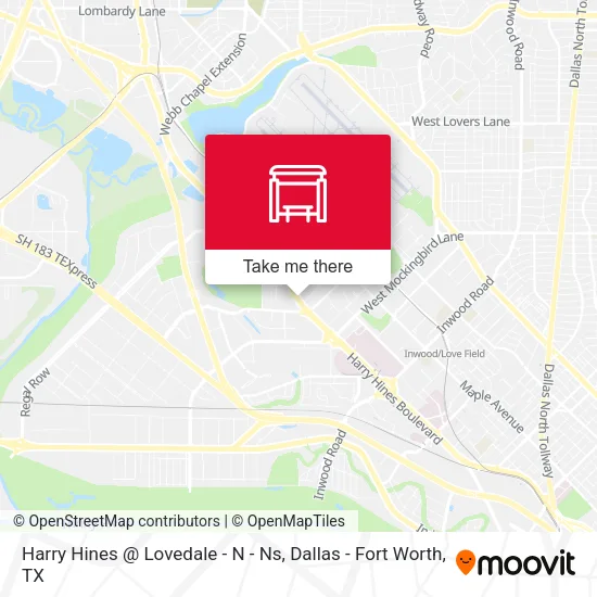 Harry Hines @ Lovedale - N - Ns map