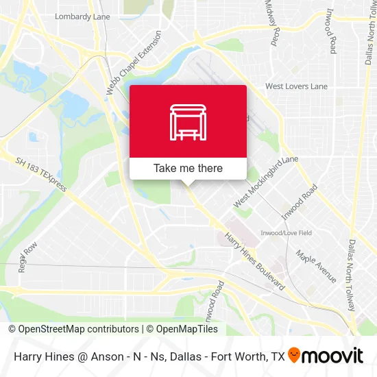 Harry Hines @ Anson - N - Ns map