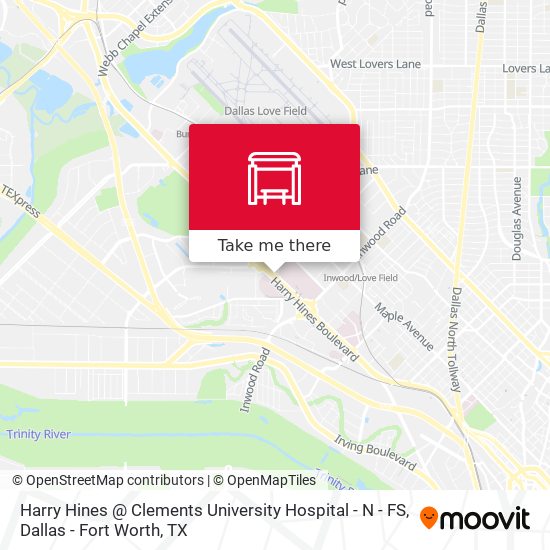 Mapa de Harry Hines @ Clements University Hospital - N - FS