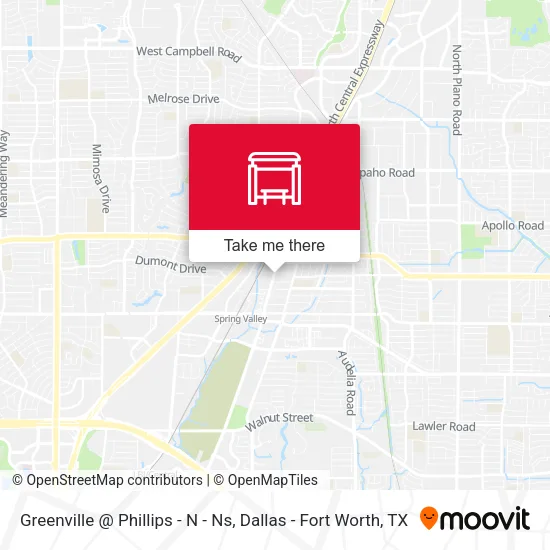 Greenville @ Phillips - N - Ns map