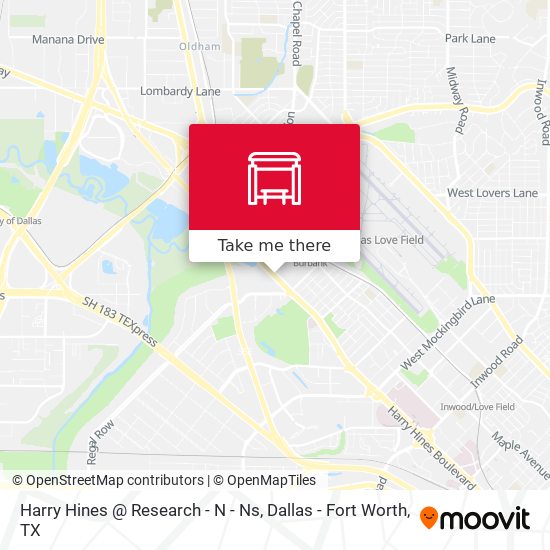 Harry Hines @ Research - N - Ns map