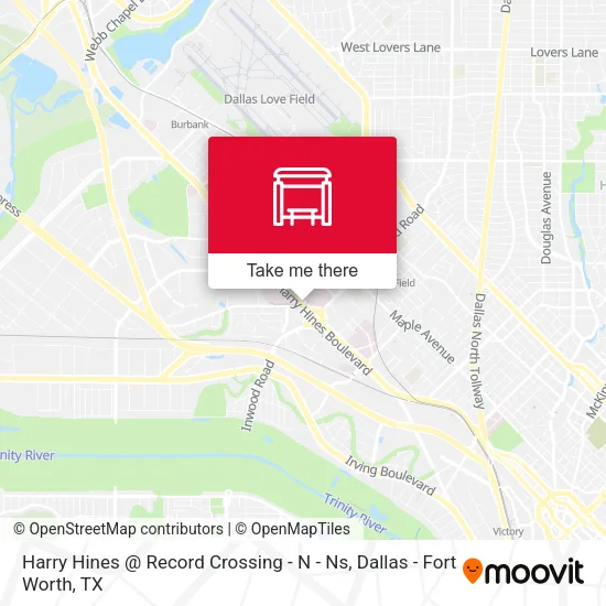 Mapa de Harry Hines @ Record Crossing - N -  Ns