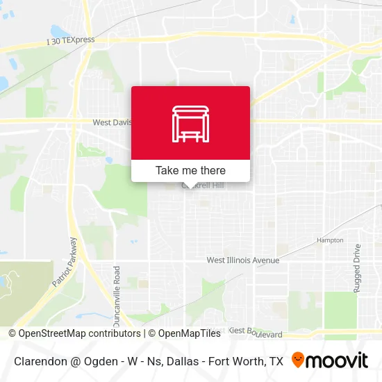 Clarendon @ Ogden - W - Ns map