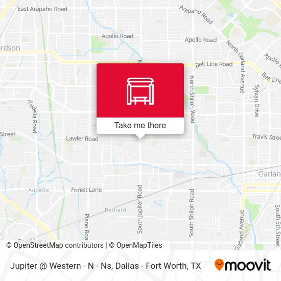 Jupiter @ Western - N - Ns map