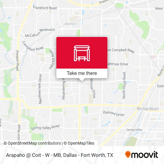 Arapaho @ Coit - W - MB map