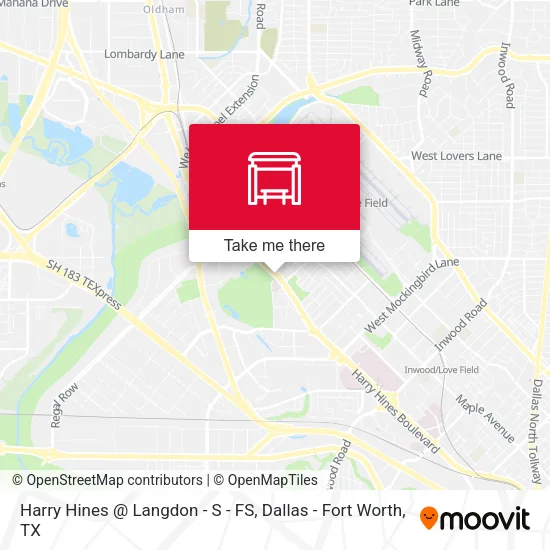 Harry Hines @ Langdon - S - FS map