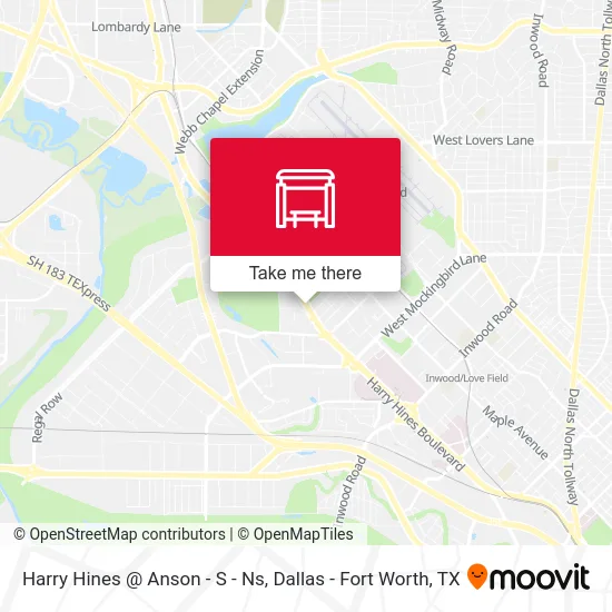 Harry Hines @ Anson - S - Ns map