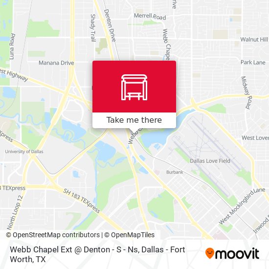 Webb Chapel Ext @ Denton - S - Ns map