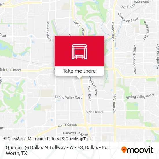 Quorum @ Dallas N Tollway - W - FS map