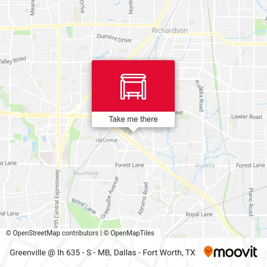 Greenville @ Ih 635 - S - MB map
