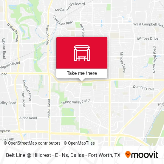 Belt Line @ Hillcrest - E - Ns map