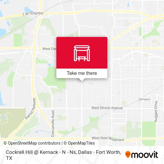 Cockrell Hill @ Kernack - N - Ns map