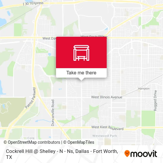 Cockrell Hill @ Shelley - N - Ns map
