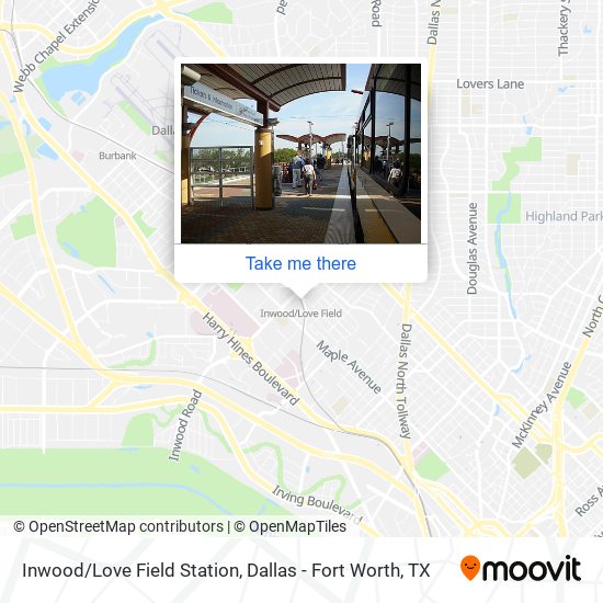 Mapa de Inwood/Love Field Station