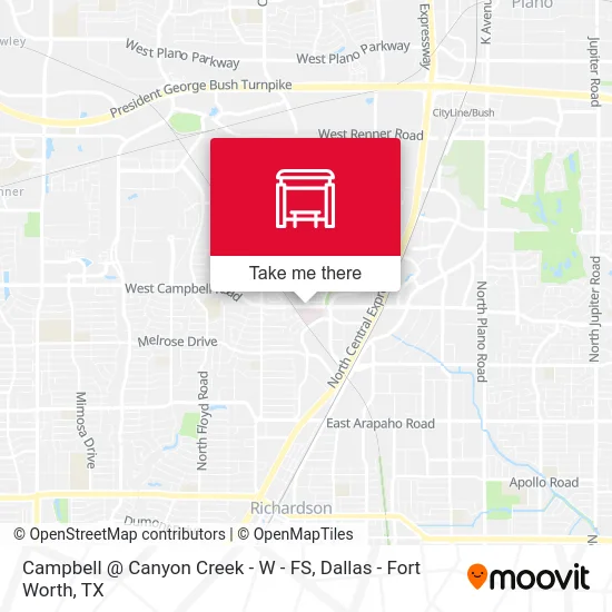 Campbell @ Canyon Creek - W - FS map