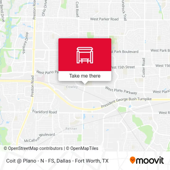 Coit @ Plano - N - FS map