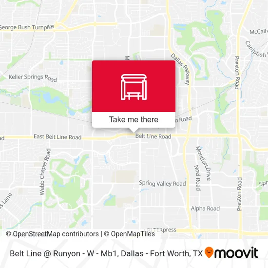 Belt Line @ Runyon - W - Mb1 map